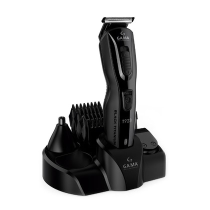 Машинка для стрижки волос GA.MA Black Titanium T923, многофункциональная, аккумуляторная