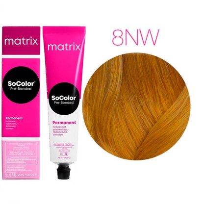 Краска для волос Matrix SoColor Pre-Bonded 8NW, 90 мл