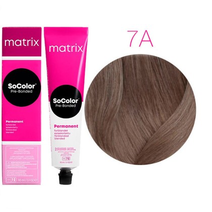 Краска для волос Matrix SoColor Pre-Bonded 7A, 90 мл