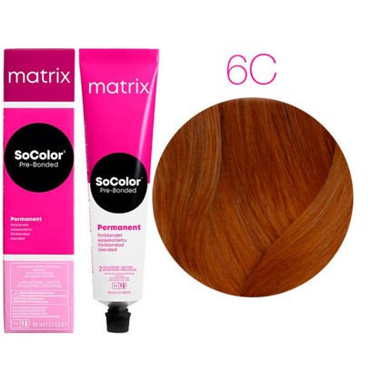 Краска для волос Matrix SoColor Pre-Bonded 6C, 90 мл