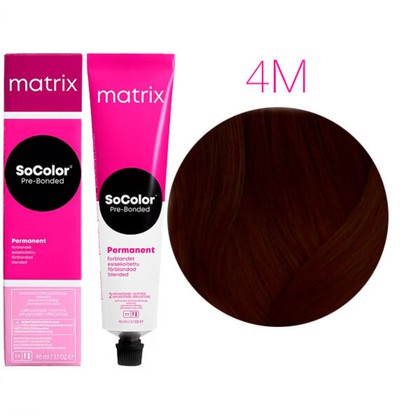 Краска для волос Matrix SoColor Pre-Bonded 4М, 90 мл