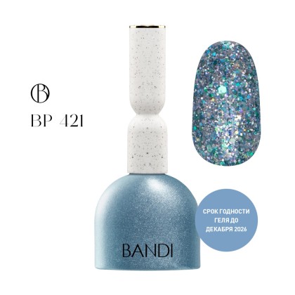 Гель для ногтей BANDI GEL, Shine skyblue, №421, 10 мл, Мега акция