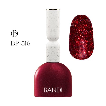 Гель для ногтей BANDI GEL, Crystal red, №516, 10 мл