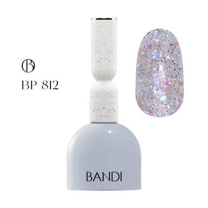 Гель для ногтей BANDI GEL, Flash silver, №812, 10 мл