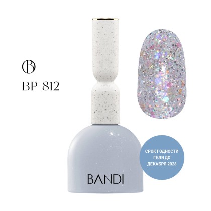 Гель для ногтей BANDI GEL, Flash silver, №812, 10 мл, Мега акция