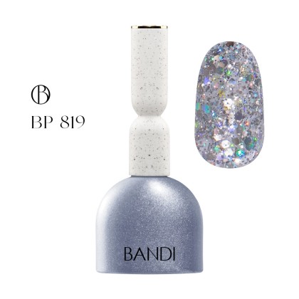 Гель для ногтей BANDI GEL, Sparkle silver, №819, 10 мл