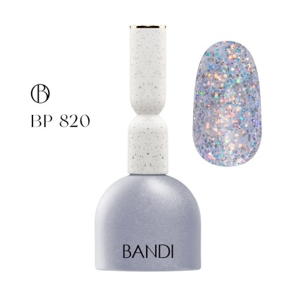 Гель для ногтей BANDI GEL, Hologram silver, №820, 10 мл