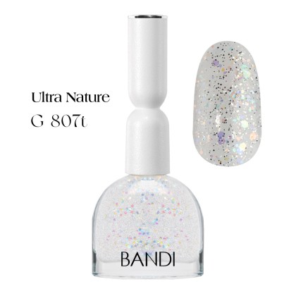 Лак для ногтей BANDI Ultra Nature, Flash Silver, G807t, 10 мл