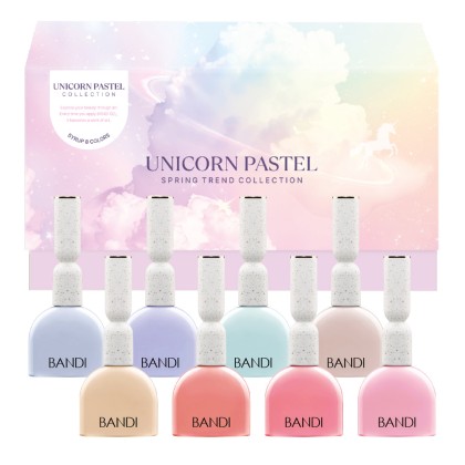 Коллекция цветных гелей BANDI GEL Trend set 26 Unicorn Pastel, 8 шт