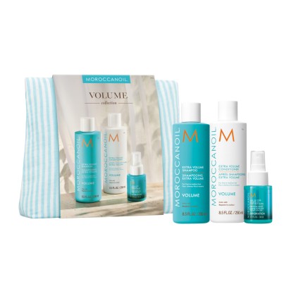 Весенний набор Moroccanoil Volume в полосатой косметичке 2026