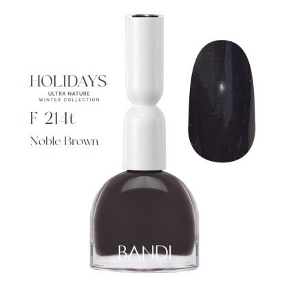 Лак для ногтей BANDI Ultra Nature, Noble brown, F214t, 10 гр