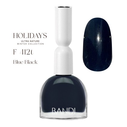 Лак для ногтей BANDI Ultra Nature, Blue black, F412t, 10 мл