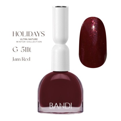 Лак для ногтей BANDI Ultra Nature, Jam red, G511t, 10 мл