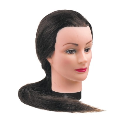 Голова-манекен учебная DEWAL, Шатенка, натуральные волосы, 50-60 см