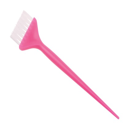 Кисть для окрашивания DEWAL,  Розовая, с белой прямой щетиной, узкая, 45 мм