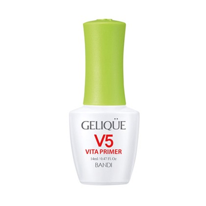 Покрытие праймер для ногтей BANDI GELIQUE V5 Vita Primer, витаминизированный, 14 мл